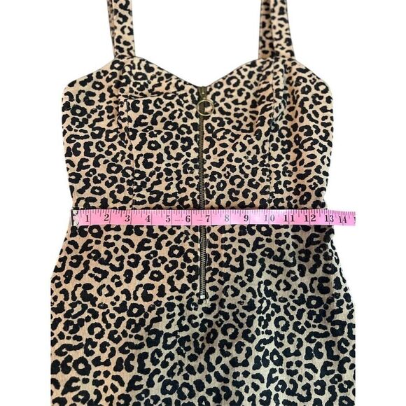 Wild Fable Women's XS Leopard Print Mini Dress Corduroy Casual Y2K Mob Wife - Picture 8 of 8